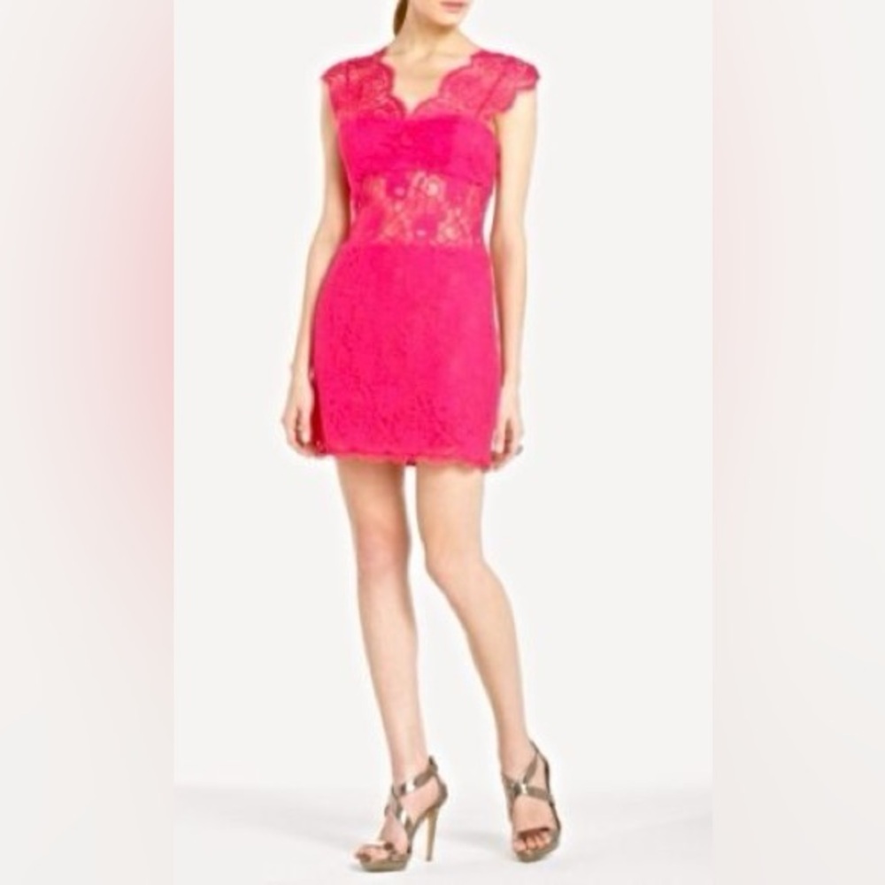 BCBGMaxAzria Begonia Devom Cocktail Dress Pink Size 6